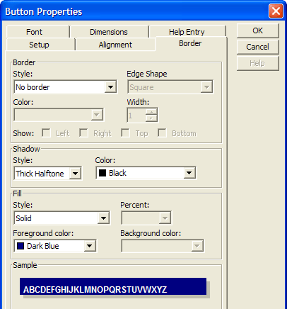 Button Border Properties